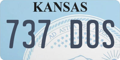 KS license plate 737DOS
