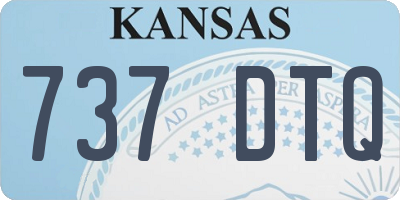 KS license plate 737DTQ