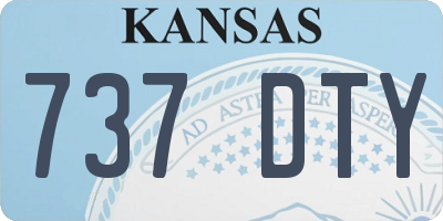KS license plate 737DTY