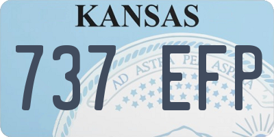 KS license plate 737EFP
