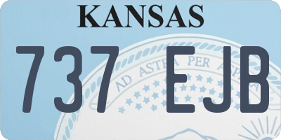 KS license plate 737EJB