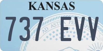 KS license plate 737EVV