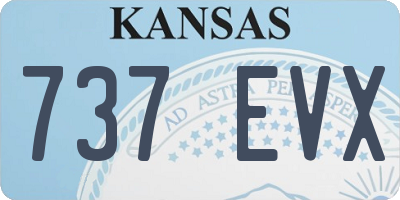 KS license plate 737EVX