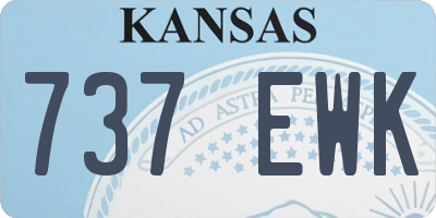 KS license plate 737EWK