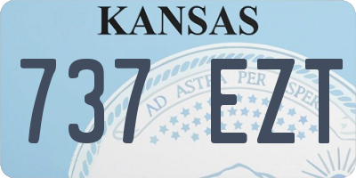 KS license plate 737EZT