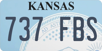 KS license plate 737FBS