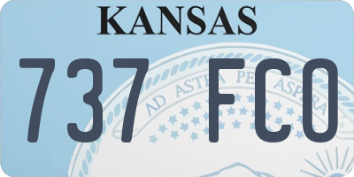 KS license plate 737FCO