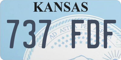 KS license plate 737FDF