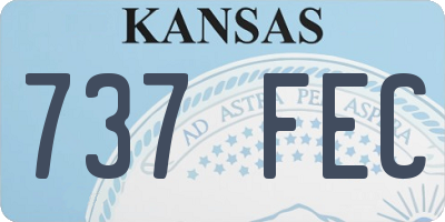 KS license plate 737FEC