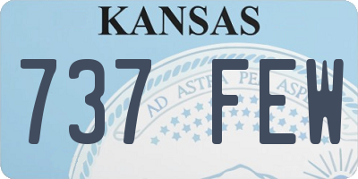 KS license plate 737FEW
