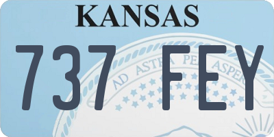KS license plate 737FEY