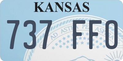 KS license plate 737FFO
