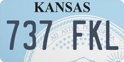 KS license plate 737FKL