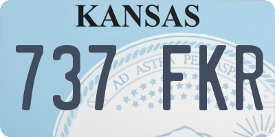 KS license plate 737FKR