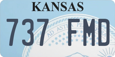 KS license plate 737FMD