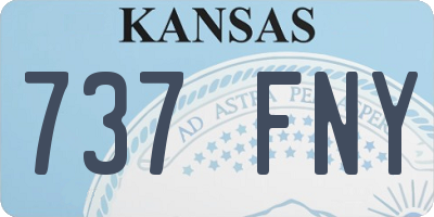 KS license plate 737FNY