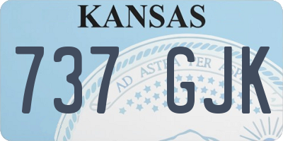 KS license plate 737GJK