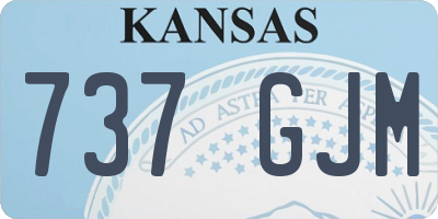 KS license plate 737GJM