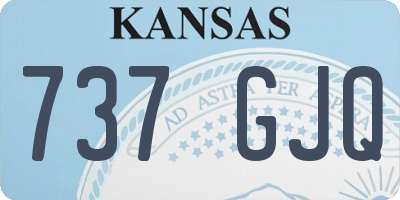 KS license plate 737GJQ