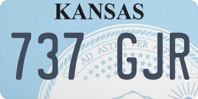 KS license plate 737GJR