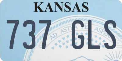 KS license plate 737GLS