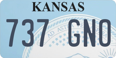 KS license plate 737GNO