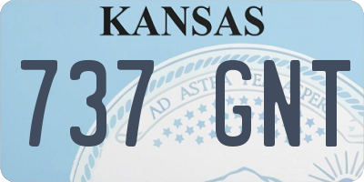 KS license plate 737GNT