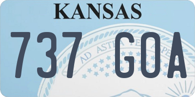 KS license plate 737GOA