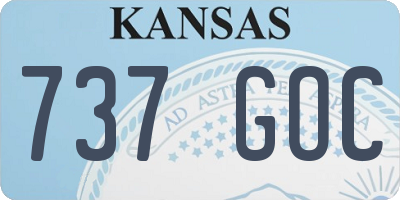 KS license plate 737GOC