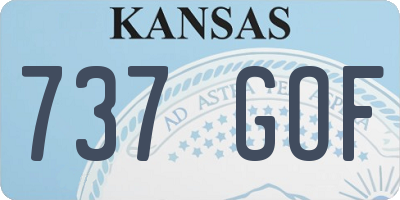 KS license plate 737GOF
