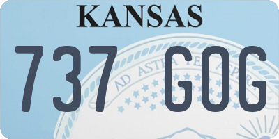 KS license plate 737GOG