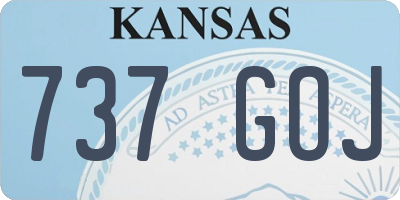 KS license plate 737GOJ