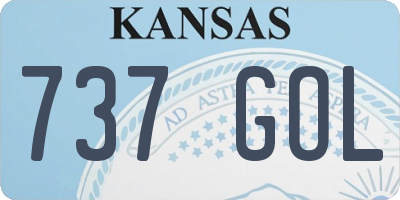 KS license plate 737GOL