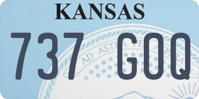 KS license plate 737GOQ