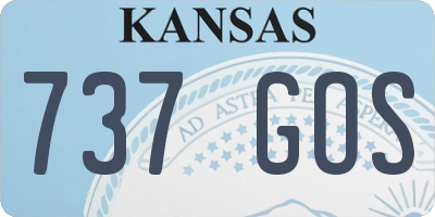 KS license plate 737GOS