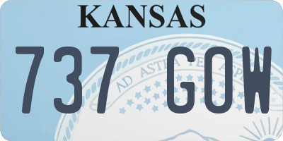 KS license plate 737GOW