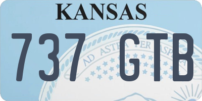 KS license plate 737GTB