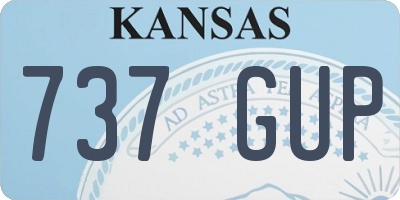 KS license plate 737GUP