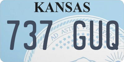 KS license plate 737GUQ