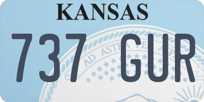 KS license plate 737GUR