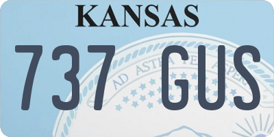 KS license plate 737GUS