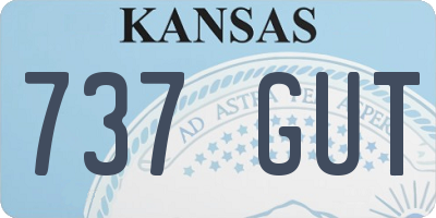 KS license plate 737GUT