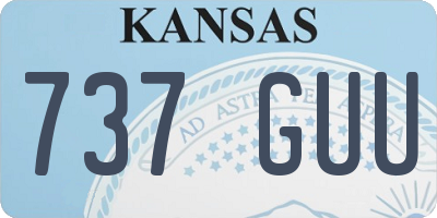 KS license plate 737GUU