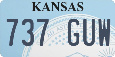 KS license plate 737GUW