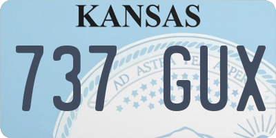 KS license plate 737GUX