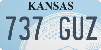 KS license plate 737GUZ