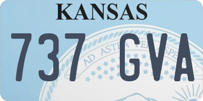 KS license plate 737GVA