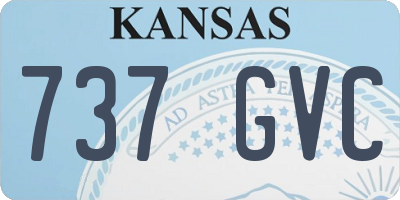 KS license plate 737GVC