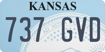 KS license plate 737GVD