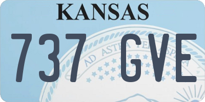 KS license plate 737GVE